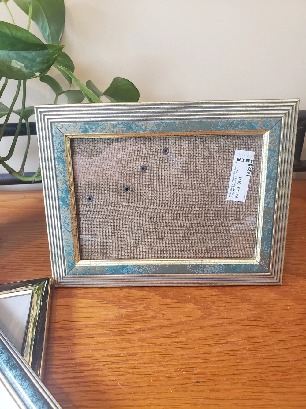 (3) Gold and Gold/Blues Decorative Picture Frames - 8x10 & 5x7s